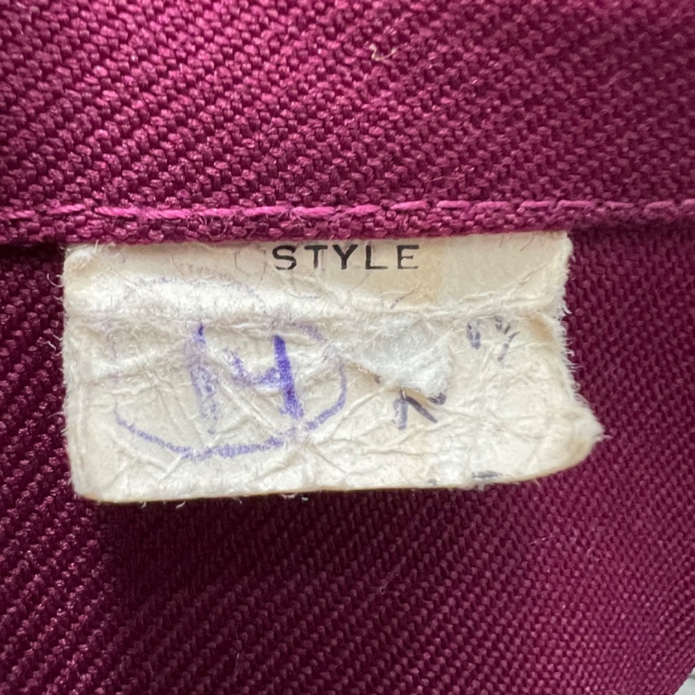 Vintage 70s a line burgundy double knit polyester old money retro midi skirt 14 - Picture 13 of 15